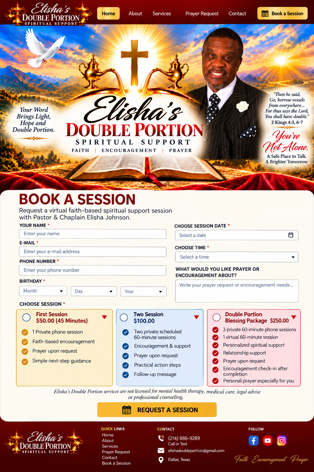 Original Elisha's Double Portion homepage artwork